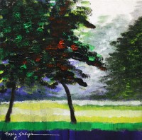 Ayesha Siddiqui, 12 x 12 Inch, Oil on Canvas,  Landscape Painting, AC-AYS-057